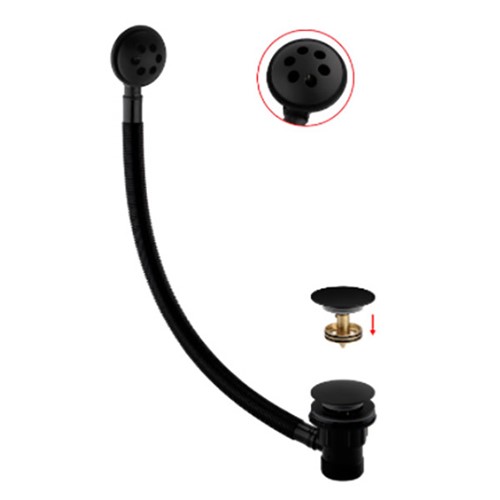 IB Click Clack Bath Waste Assembly - Electroplated Black