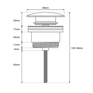 Universal Basin Waste - Chrome