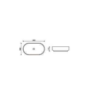 Delta Round 500mm 1 Tap Hole Countertop Basin - White