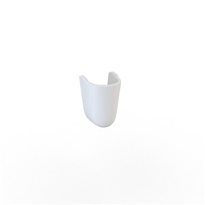 Delta Round Semi Pedestal - White