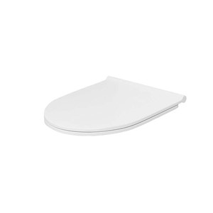 Delta Rimless Round Back to Wall WC Pan & Slim Soft Close Seat - White