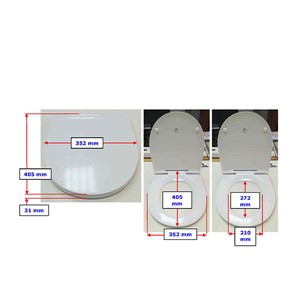 Delta Rimless Round Back to Wall WC Pan & Slim Soft Close Seat - White