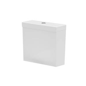 Epsilon Square Close Coupled Closed Back WC Pan & Dual Flush Cistern & Sandwich Soft Close Seat - White