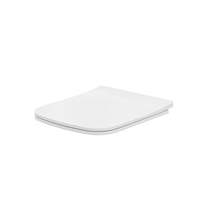 Epsilon Square Back to Wall WC Pan & Sandwich Soft Close Seat - White