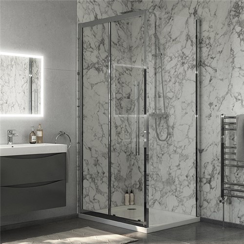Beta 700mm Side Shower Panel - Chrome