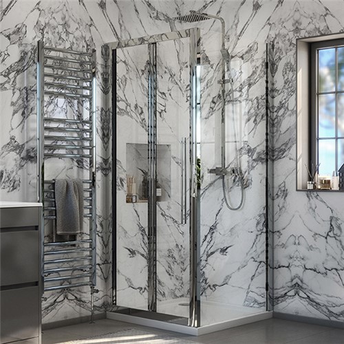 Beta 760mm Side Shower Panel - Chrome