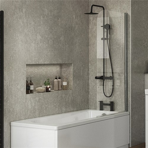 Beta 800mm x 1400mm Half Radius Bath Screen