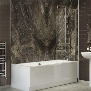 Beta 1000mm x 1400mm Half Radius Bath Screen