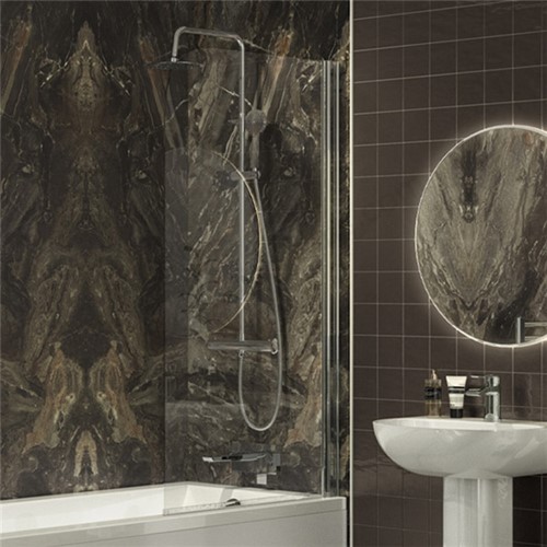 Beta 1000mm x 1400mm Half Radius Bath Screen