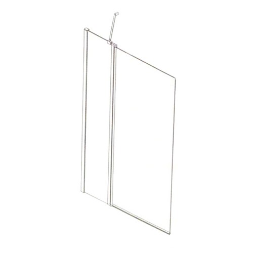 Beta 1000mm x 1400mm Square Bath Screen