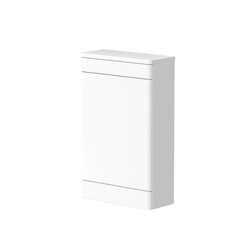 Iota 500mm WC Unit & Dual Flush Concealed Cistern with Push Button - White