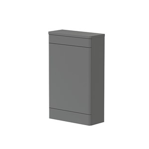 Iota 500mm WC Unit & Dual Flush Concealed Cistern with Push Button - Grey