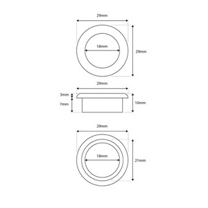 IB Round Basin Overflow Insert - Black