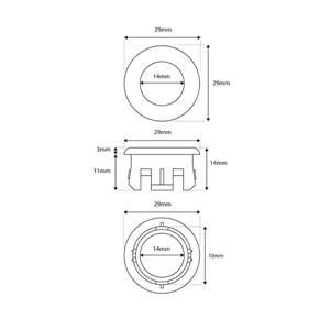 IB Round Basin Overflow Insert - Brushed Brass
