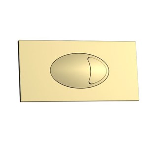 IB Square Dual Flush Plate - Brushed Brass