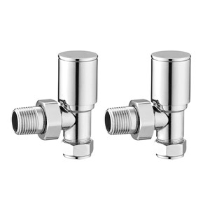 Non-Thermostatic Angled Towel Warmer Valve - Chrome