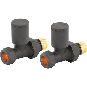 Non-Thermostatic Straight Towel Warmer Valve - Anthracite
