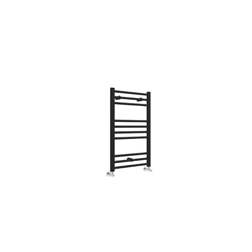 800mm x 400mm Straight Towel Warmer - Matt Black