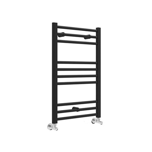 800mm x 600mm Straight Towel Warmer - Matt Black
