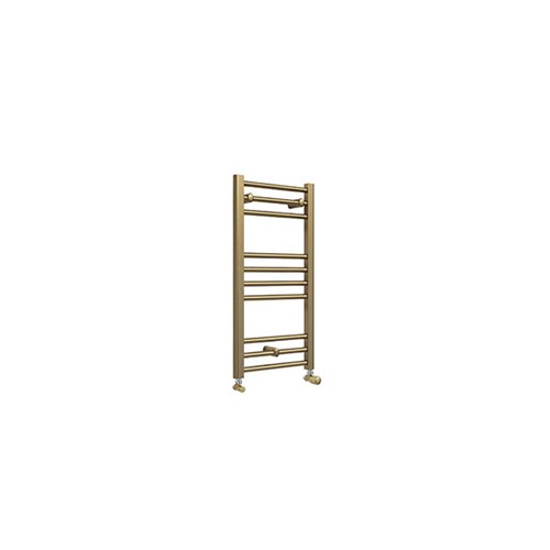 800mm x 400mm Straight Towel Warmer - Brushed Brass