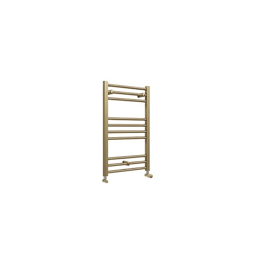 800mm x 500mm Straight Towel Warmer - Brushed Brass