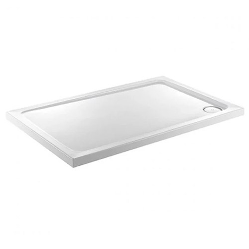 Alpha 1000mm x 800mm Rectangular Shower Tray - White