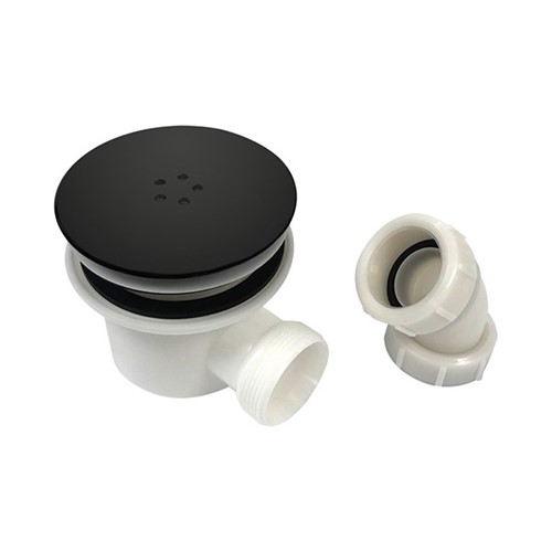 Alpha Universal 90mm Shower Waste - Black