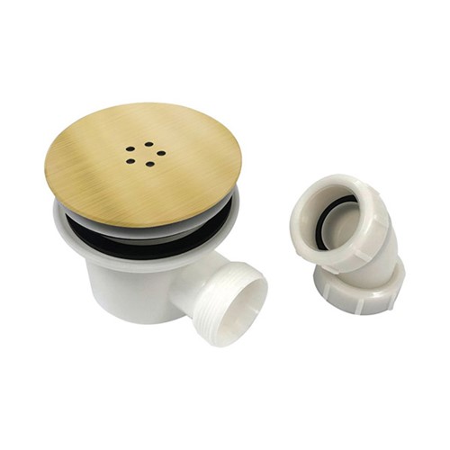 Alpha Universal 90mm Shower Waste - Brushed Brass