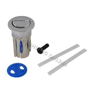 Roca D1D Old Style Dual Flush Push Button Long Body Chrome - AH0002000R