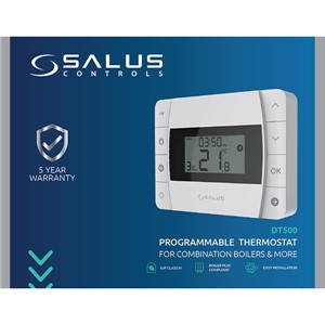 Salus DT500 Digital Programmable Thermostat - Hard Wired