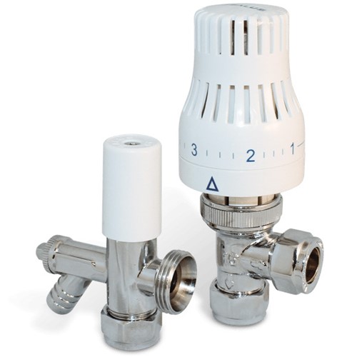 Salus 15mm Angled Thermostatic Radiator Valve Pack - TRV31LS10