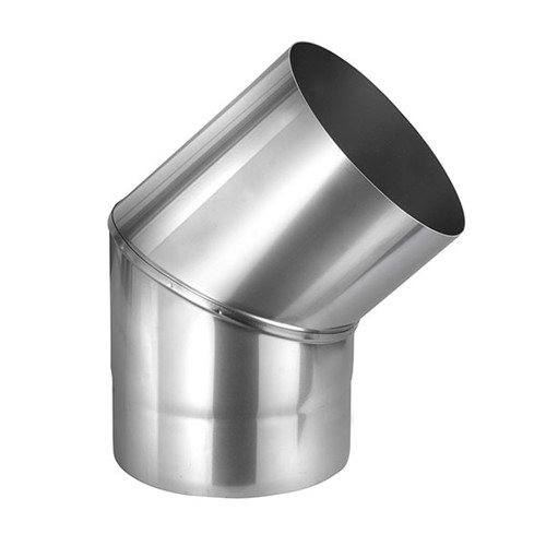 Schiedel PrimaSmooth 45 Degree Chimney Bend 125mm x 0.6mm Black