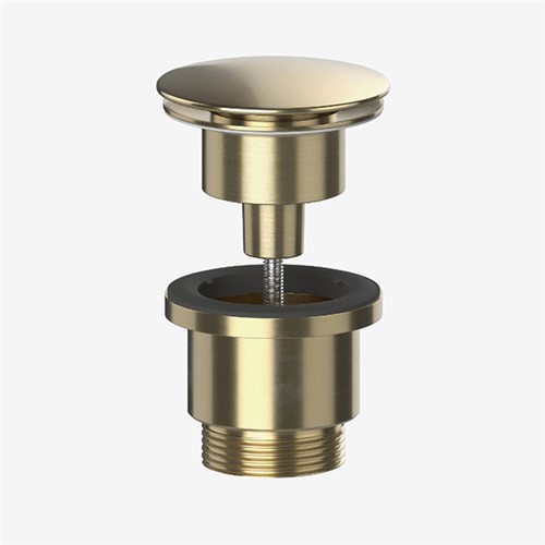 Viva Universal Clicker Basin Waste - Brushed Brass - BWUNI/BB