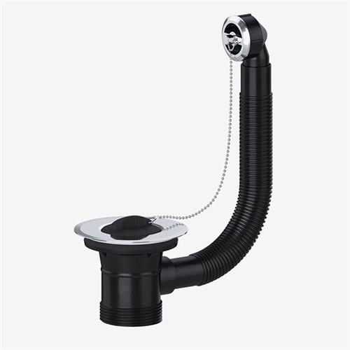 Viva Combination Sink Waste with Round Overflow - Chrome - CWS01