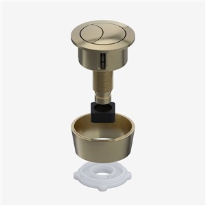 Viva Uni-Button Universal Push Button - Brushed Brass - UNI/SBBB