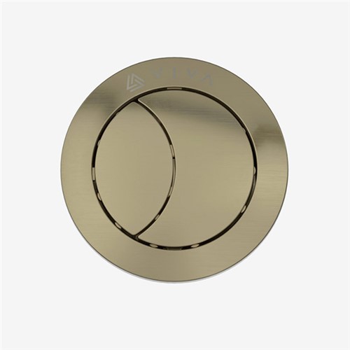 Viva Uni-Button Universal Push Button - Brushed Brass - UNI/SBBB