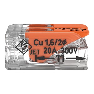 Wago 221 Series Compact Lever 2 Wire Connector - 221-412