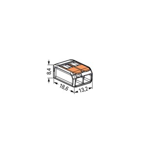 Wago 221 Series Compact Lever 2 Wire Connector - 221-412