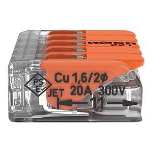 Wago 221 Series Compact Lever 5 Wire Connector - 221-415