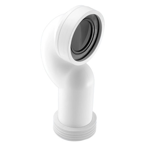 McAlpine 110mm x 90Deg Rigid Adjustable Length Space Saver WC Connector
