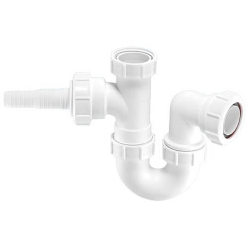 McAlpine 1 1/2" WM2 Washing Machine Trap with Appliance Nozzle - 75mm Water Seal